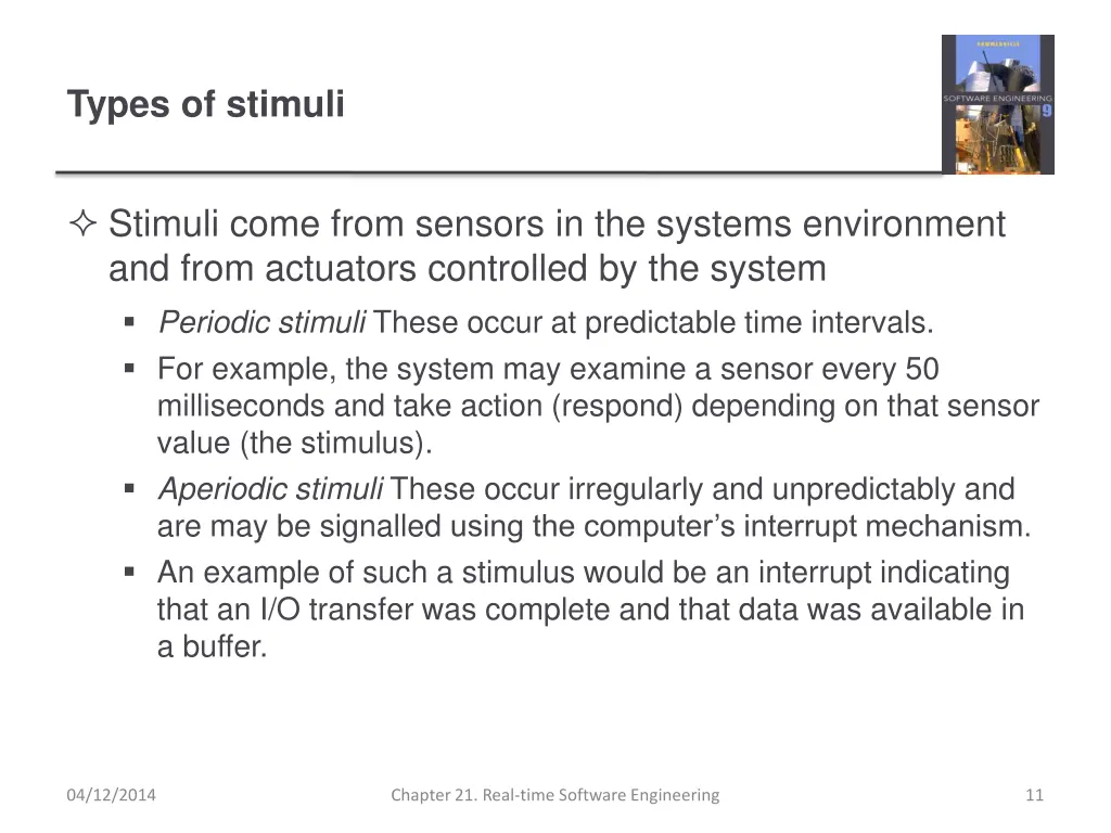 types of stimuli