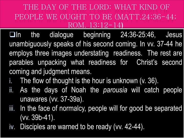 the day of the lord what kind of people we ought