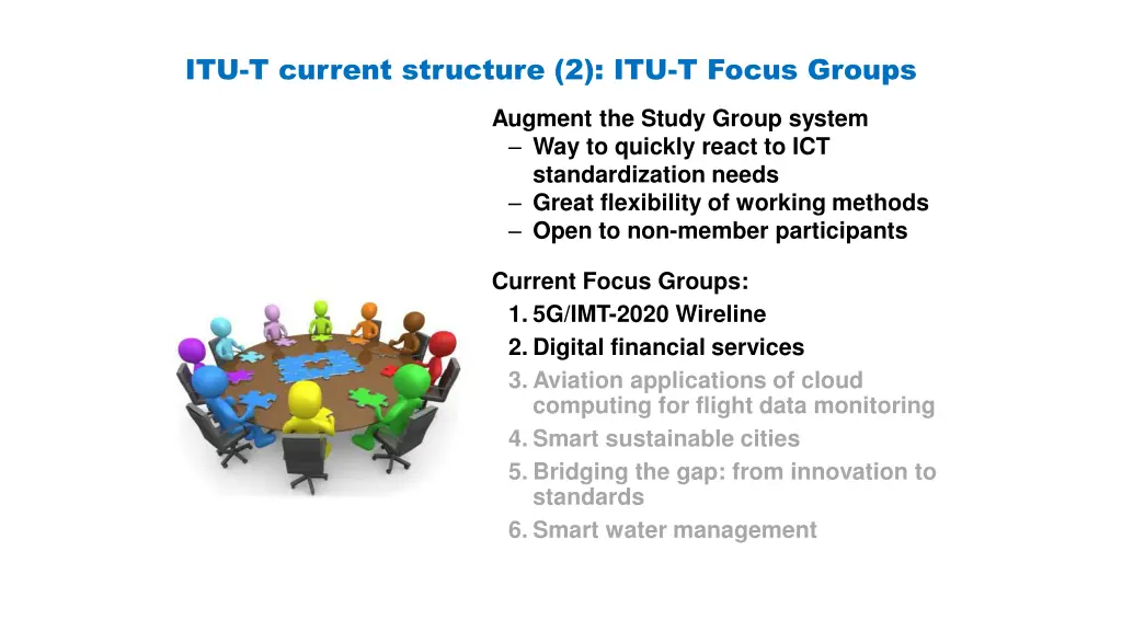 itu t current structure 2 itu t focus groups