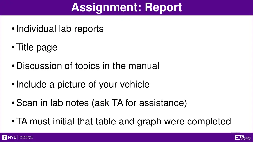 assignment report