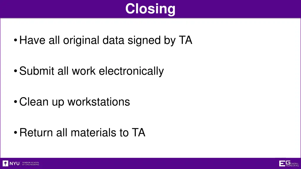 closing