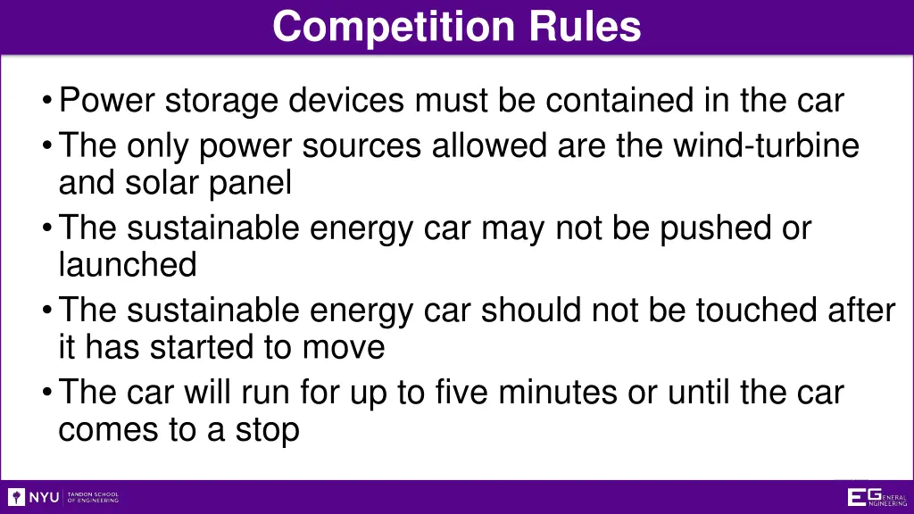 competition rules