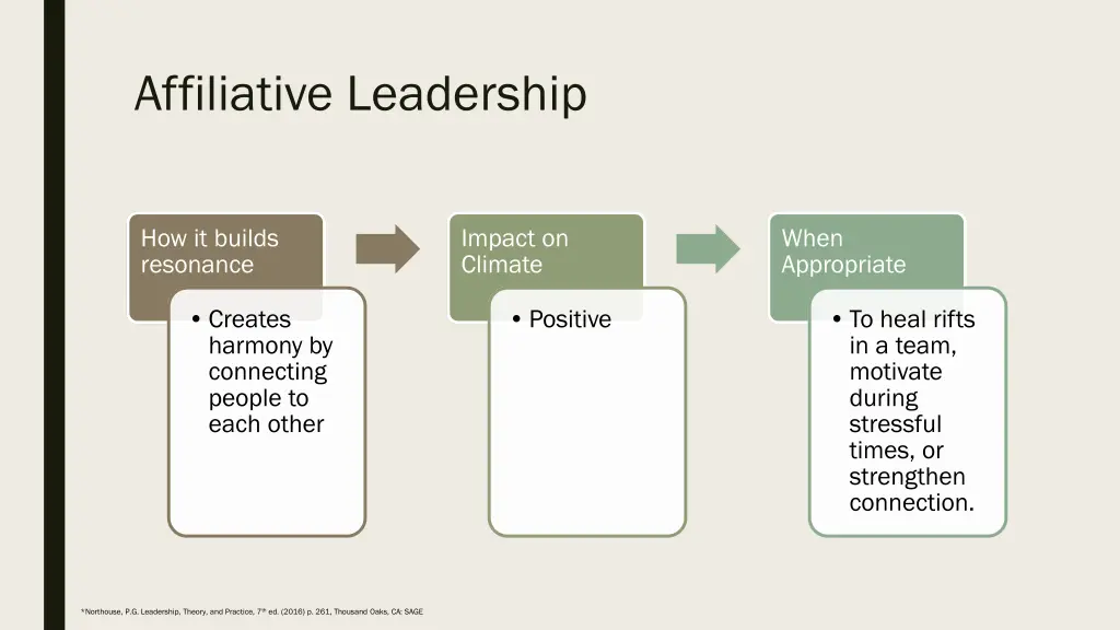 affiliative leadership