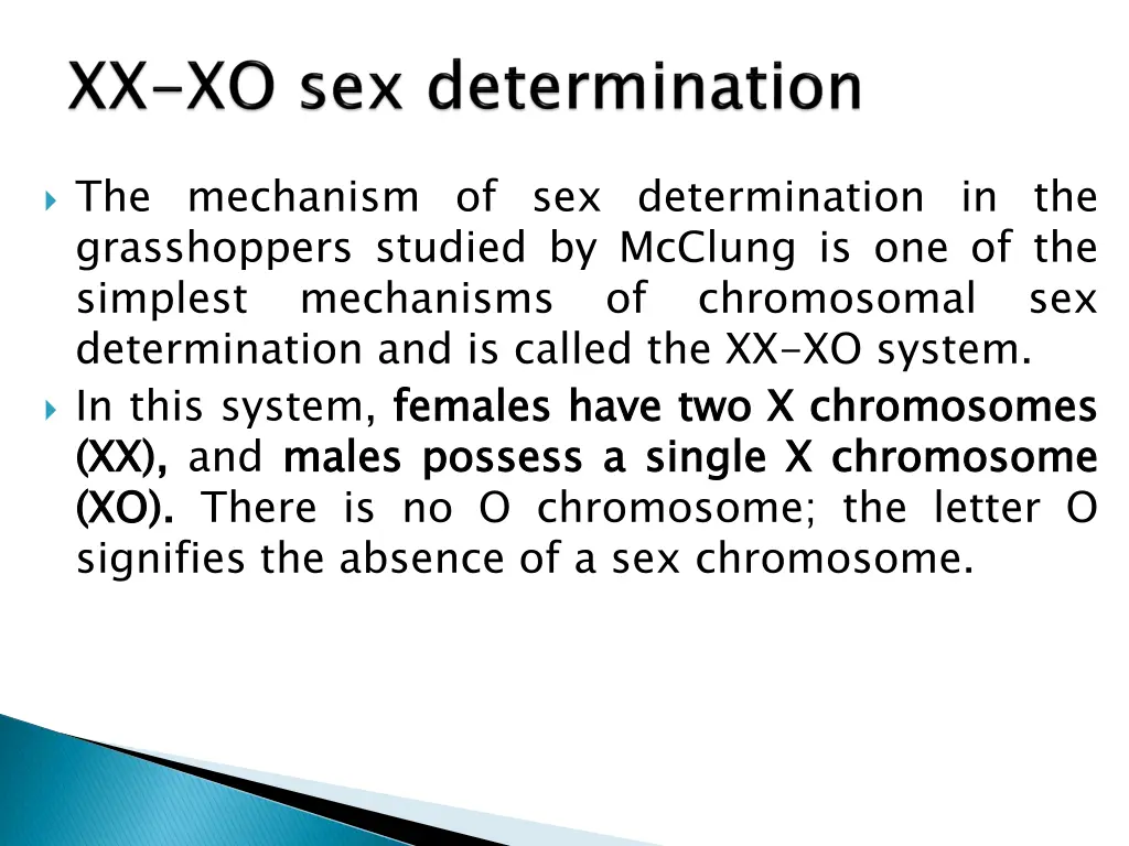 the mechanism of sex determination