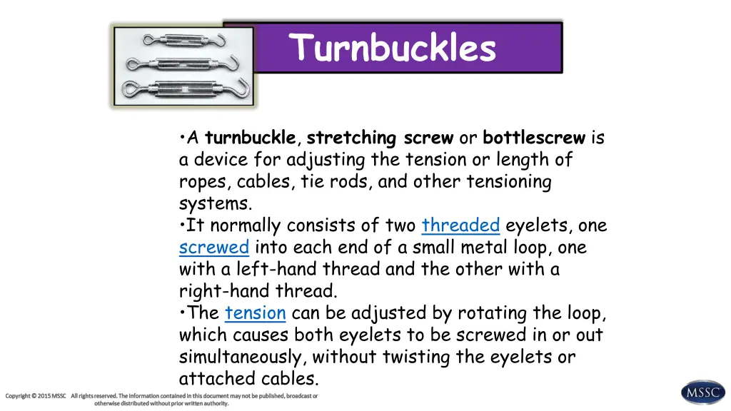 turnbuckles