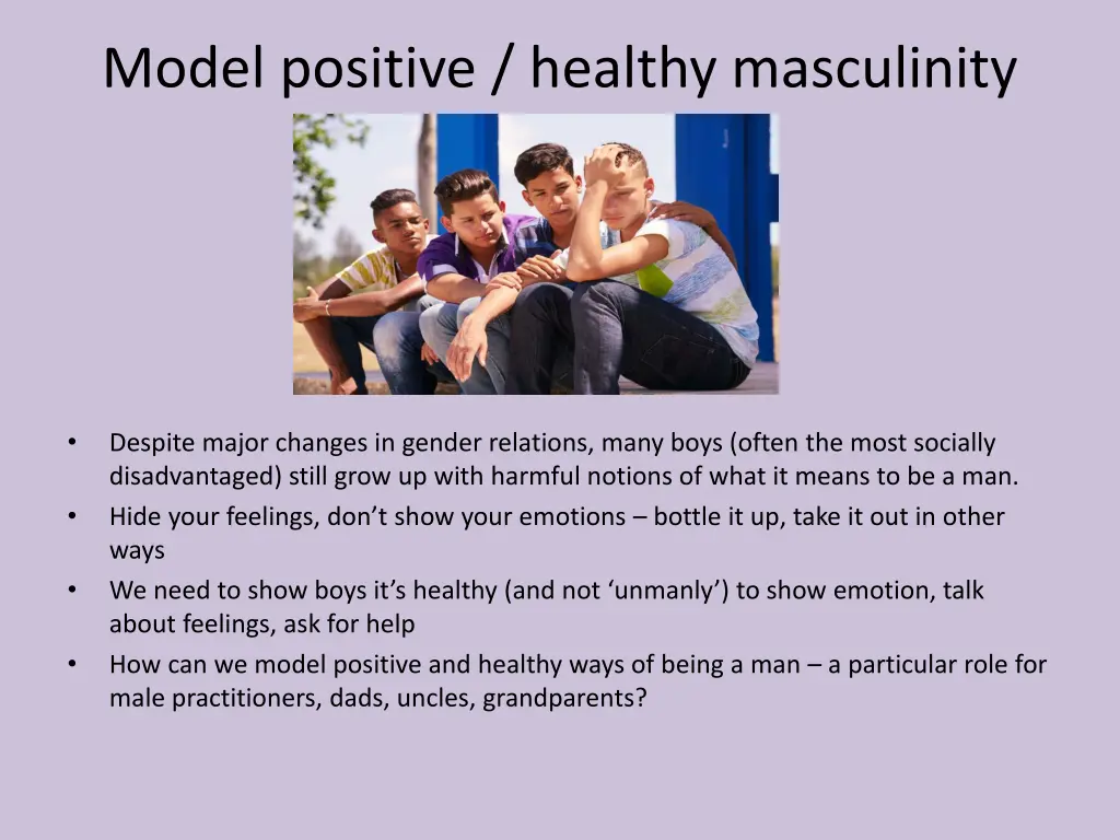 model positive healthy masculinity