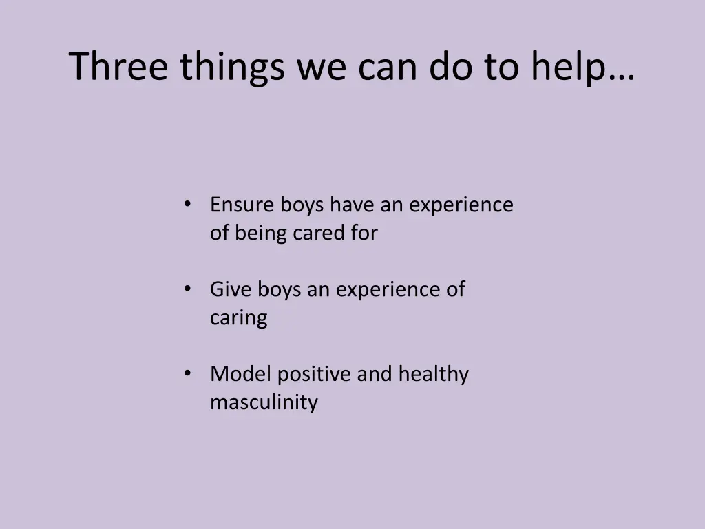 three things we can do to help