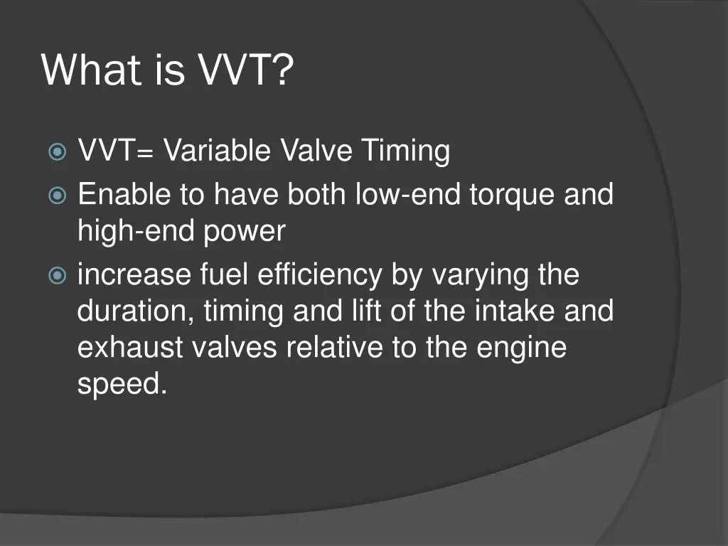 what is vvt