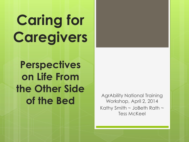 caring for caregivers