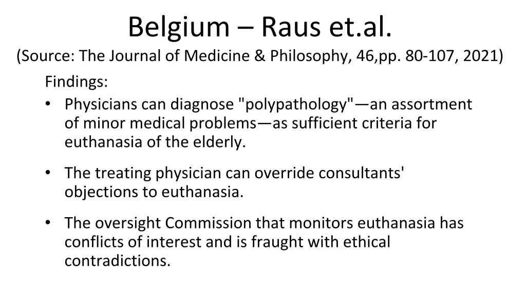 belgium raus et al source the journal of medicine