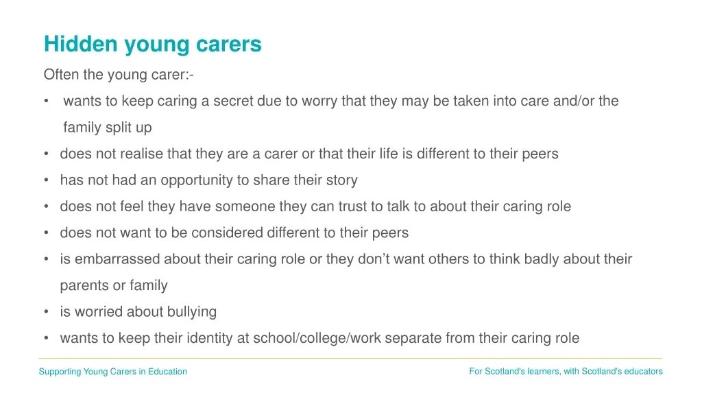 hidden young carers