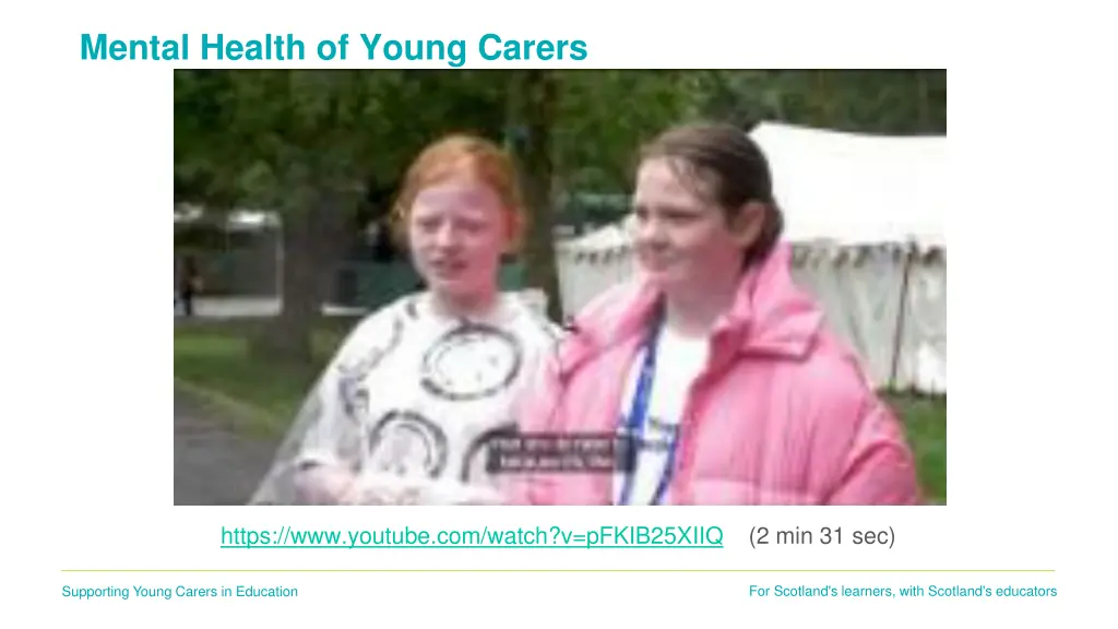 mental health of young carers