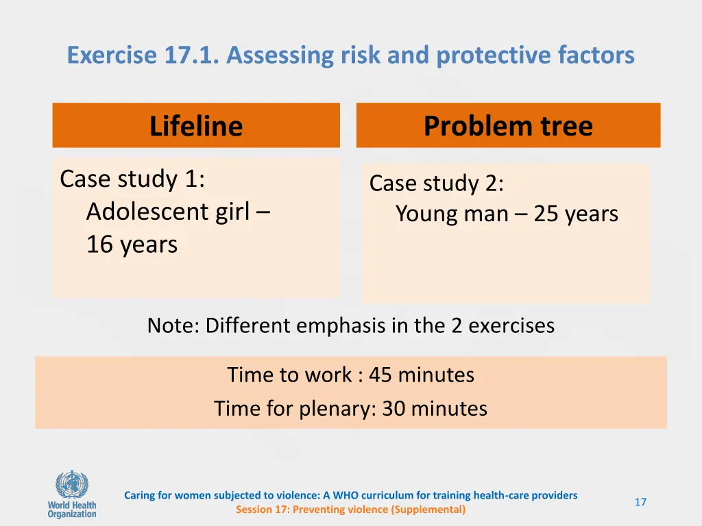 exercise 17 1 assessing risk and protective