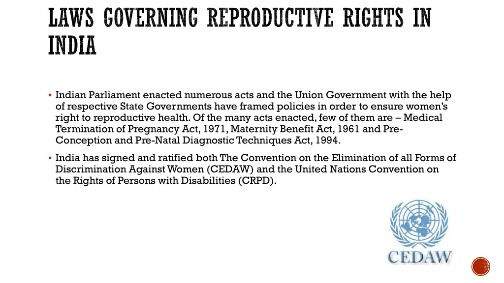 laws governing reproductive rights in india