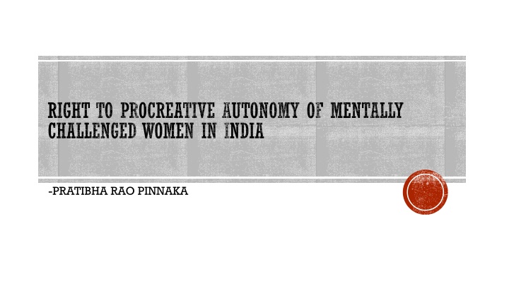 right to procreative autonomy of mentally