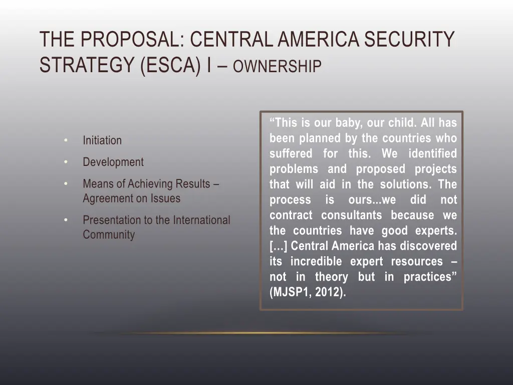 the proposal central america security strategy 1