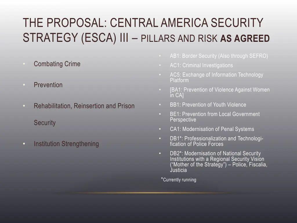 the proposal central america security strategy 3