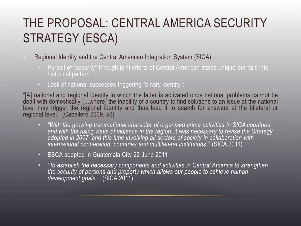 the proposal central america security strategy