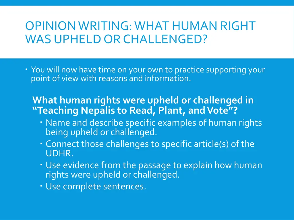 opinion writing what human right was upheld