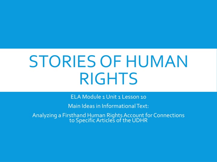 stories of human rights