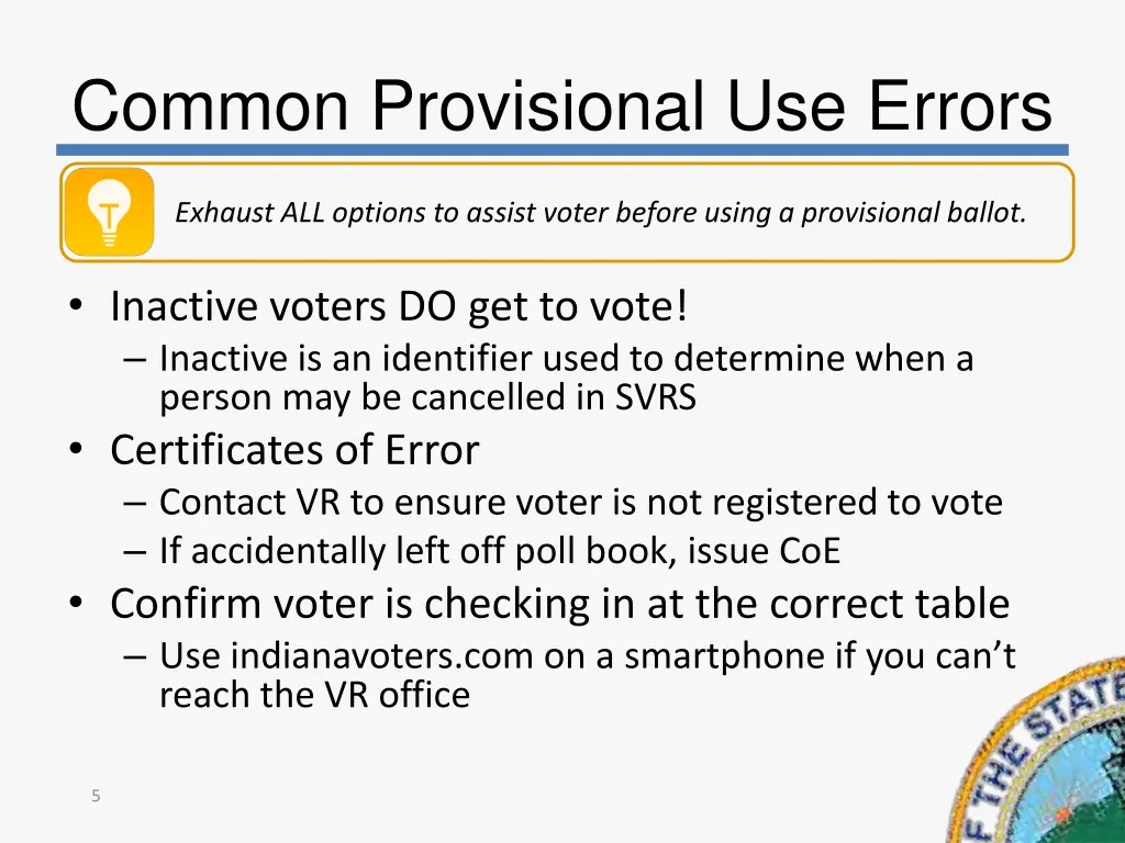 common provisional use errors