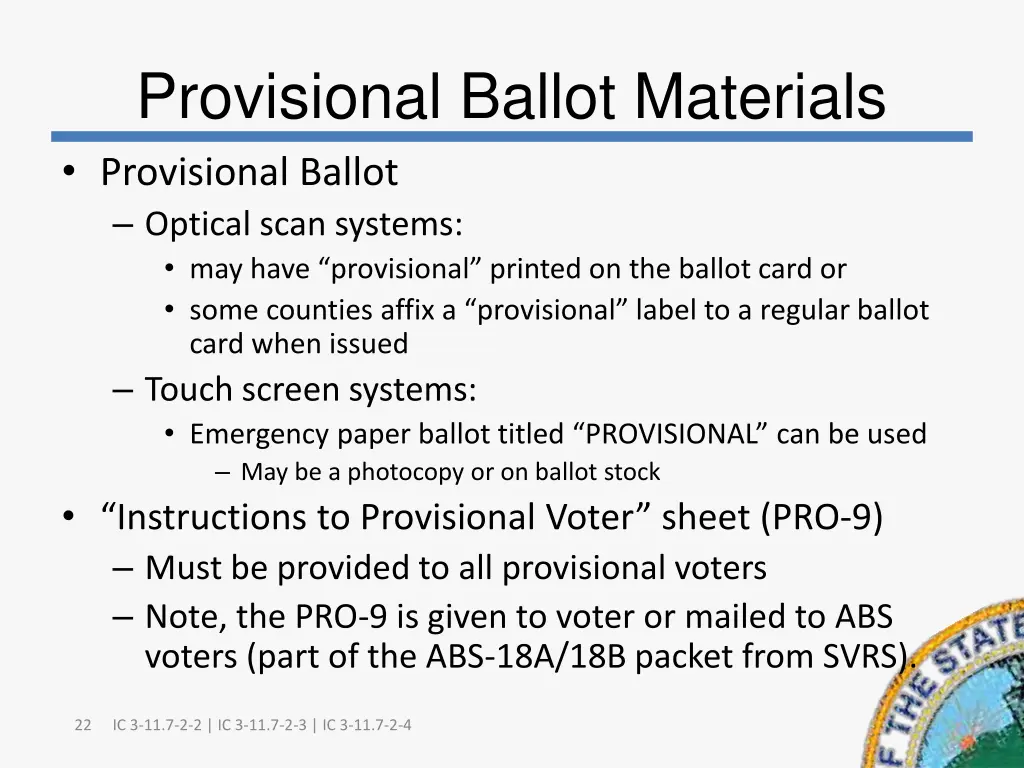 provisional ballot materials provisional ballot