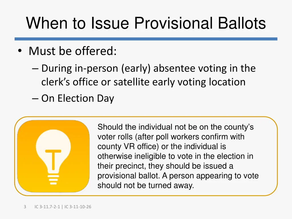 when to issue provisional ballots