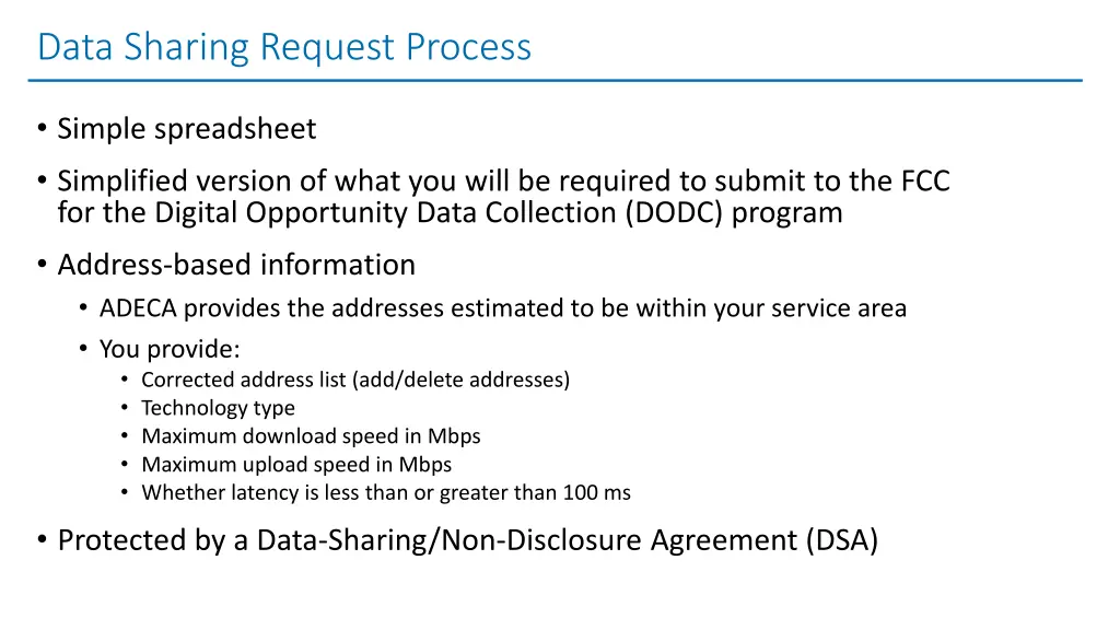 data sharing request process