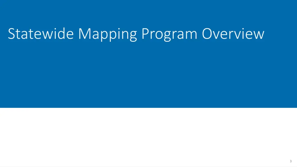 statewide mapping program overview