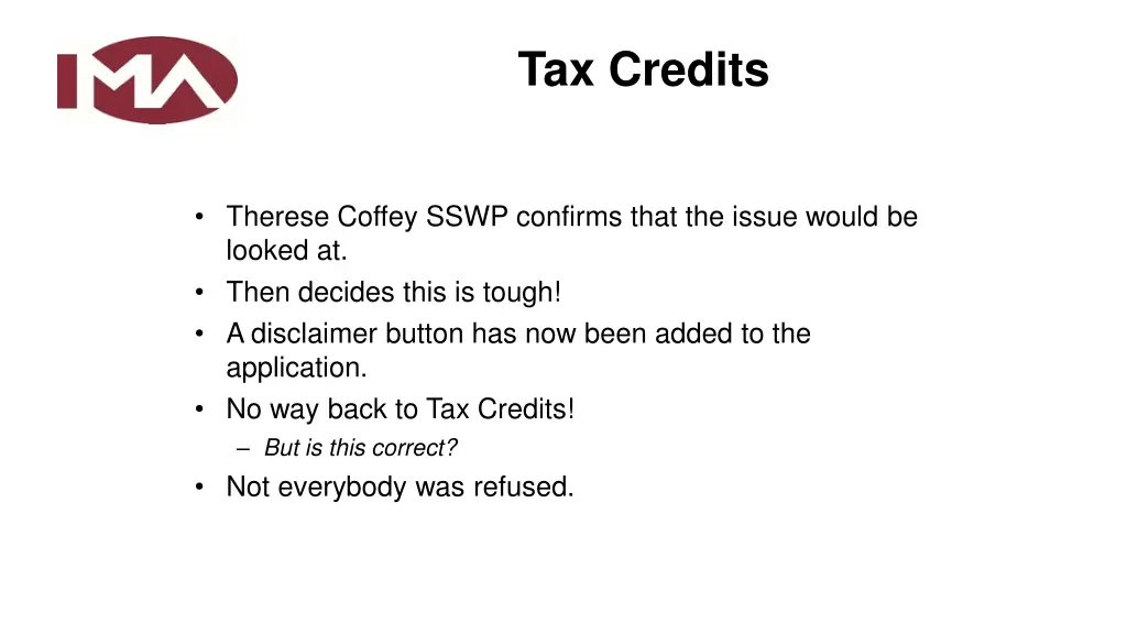 tax credits 1