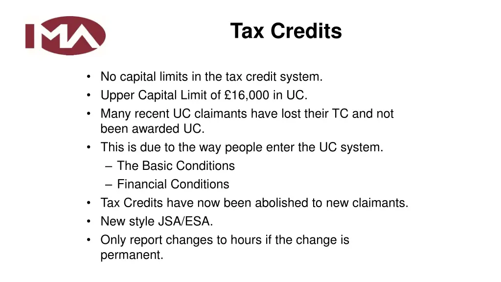 tax credits