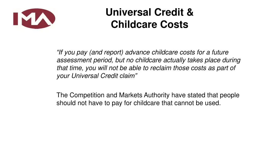 universal credit childcare costs 2