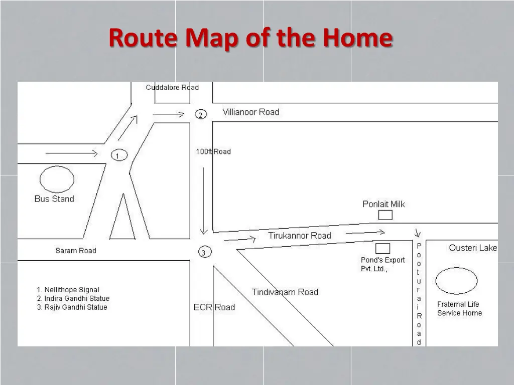 route map of the home