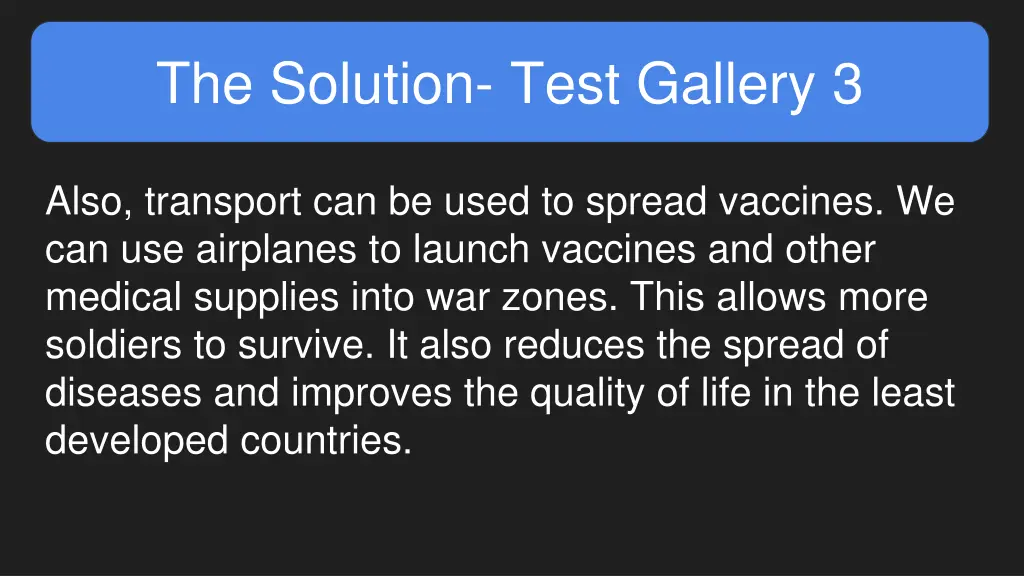 the solution test gallery 3