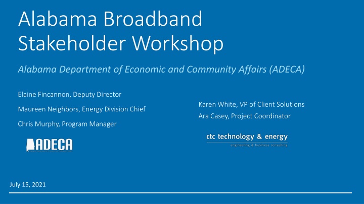 alabama broadband stakeholder workshop