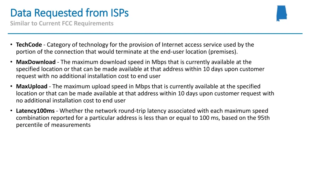 data requested from isps data requested from isps