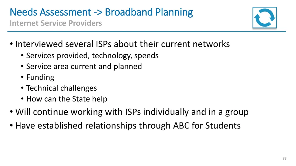 needs assessment needs assessment broadband