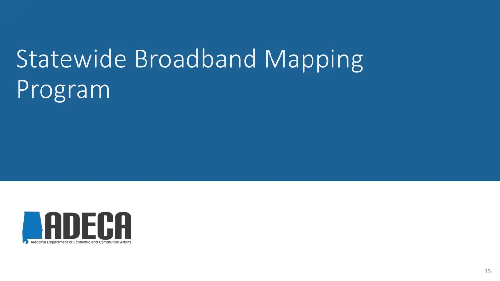 statewide broadband mapping program