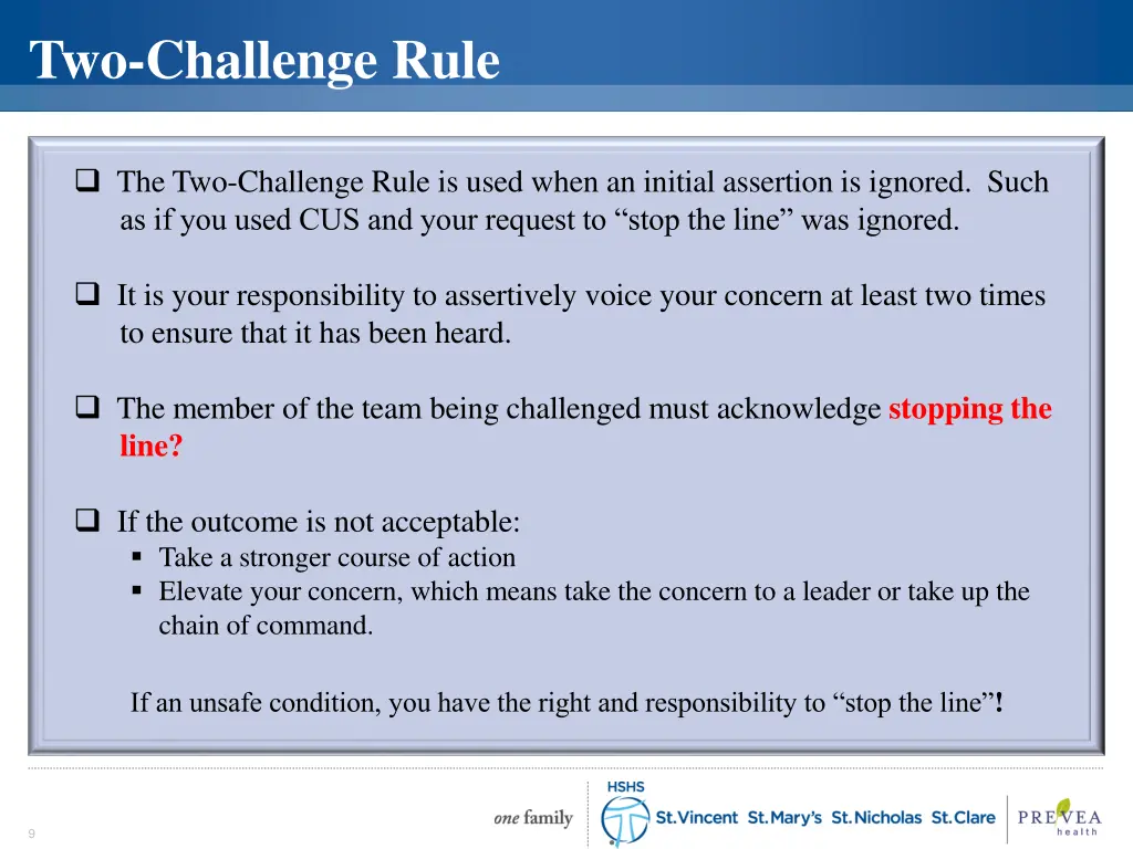 two challenge rule