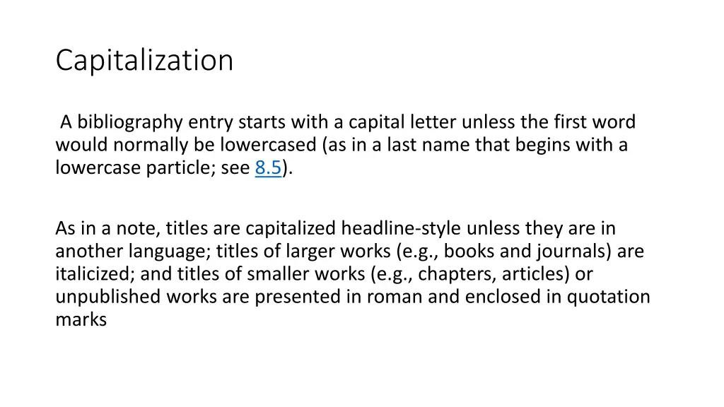 capitalization