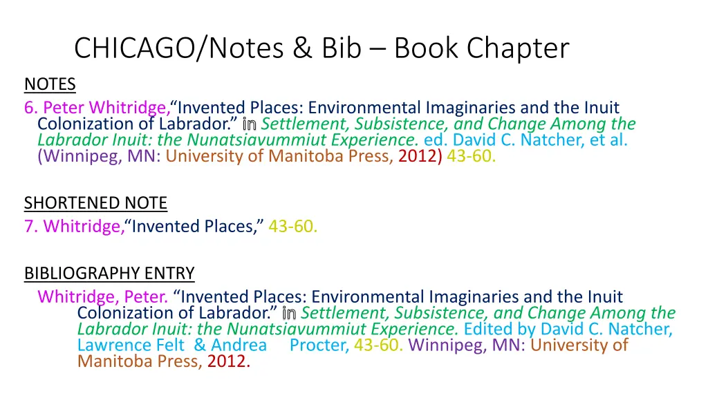 chicago notes bib book chapter