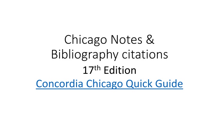 chicago notes bibliography citations