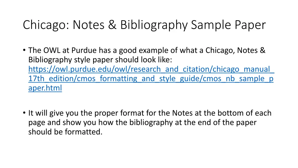 chicago notes bibliography sample paper