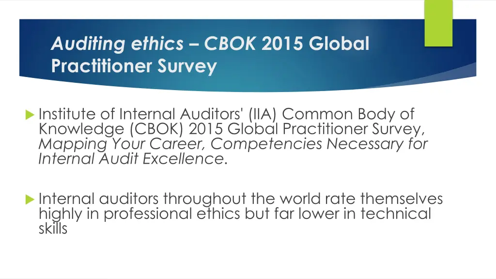 auditing ethics cbok 2015 global practitioner