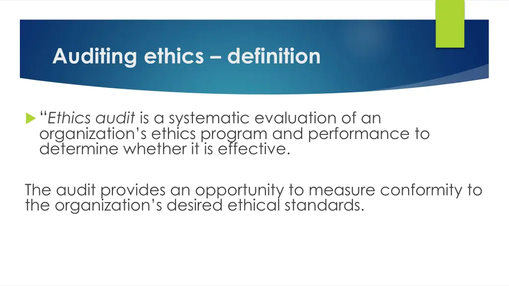 auditing ethics definition