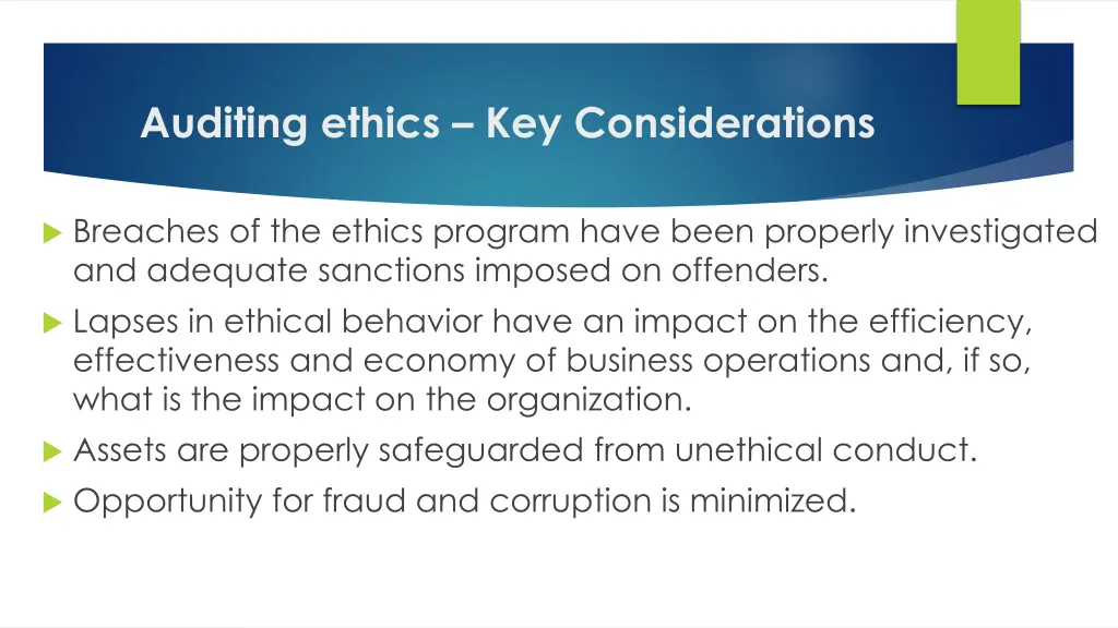 auditing ethics key considerations 1