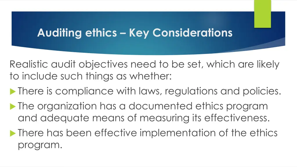 auditing ethics key considerations