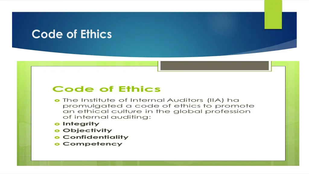 code of ethics