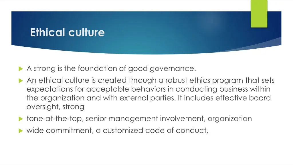 ethical culture