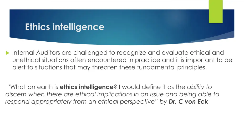 ethics intelligence